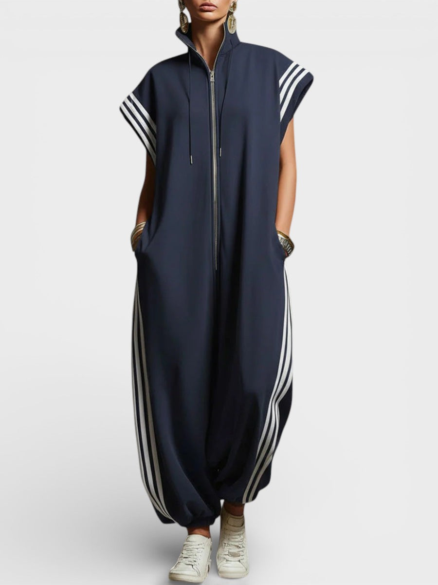 Valeria | Zip Neck, Long Sleeve, Jumpsuit