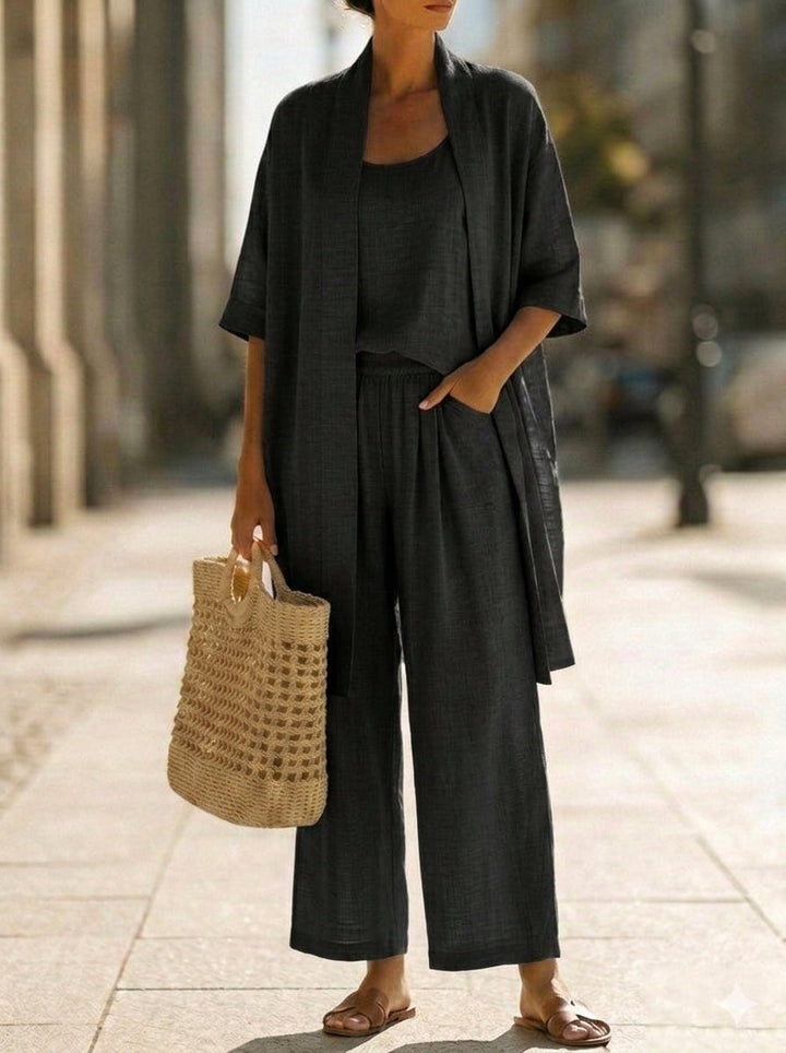 Lorrin Elegant Set | Textured Knit Maxi Dress