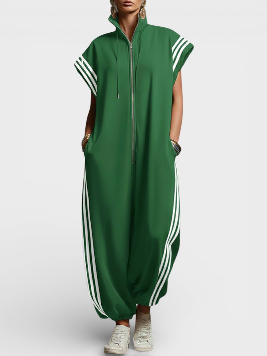 Valeria | Zip Neck, Long Sleeve, Jumpsuit