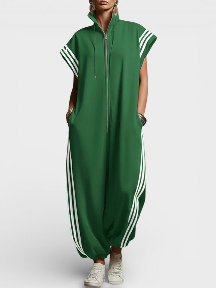 Valeria | Zip Neck, Long Sleeve, Jumpsuit