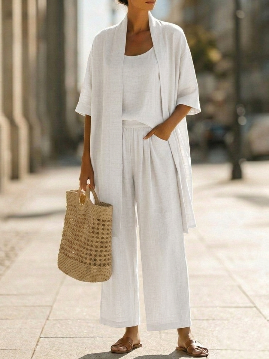 Lorrin Elegant Set | Textured Knit Maxi Dress