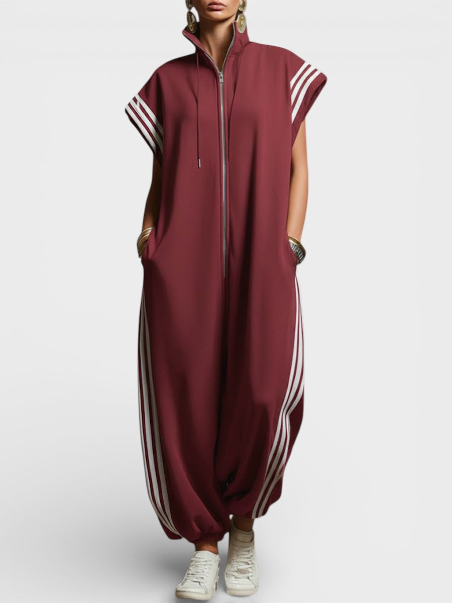 Valeria | Zip Neck, Long Sleeve, Jumpsuit