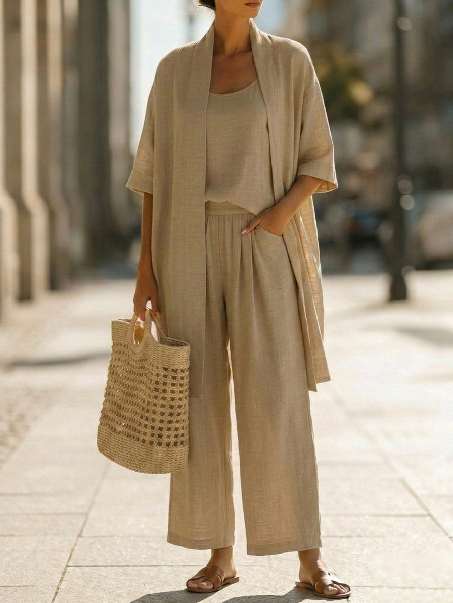 Lorrin Elegant Set | Textured Knit Maxi Dress