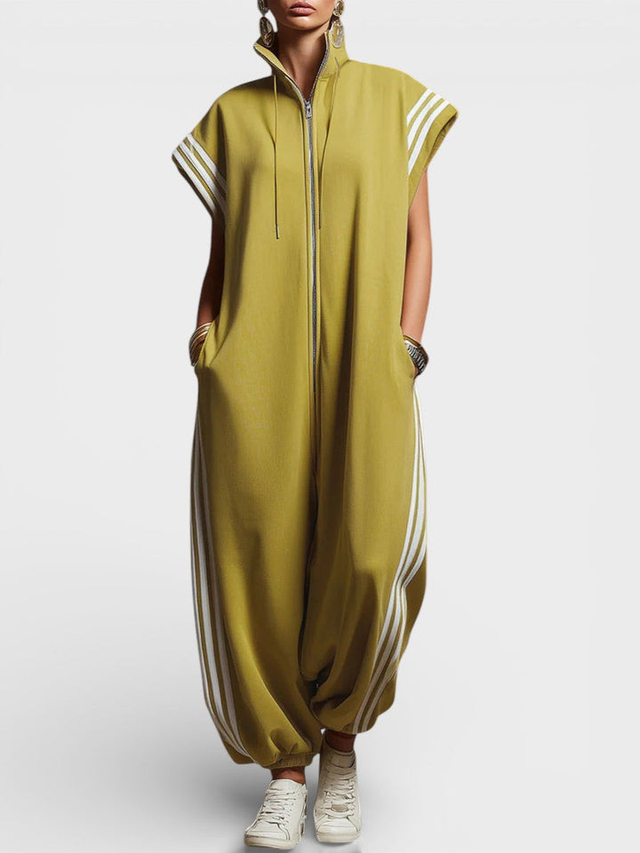 Valeria | Zip Neck, Long Sleeve, Jumpsuit