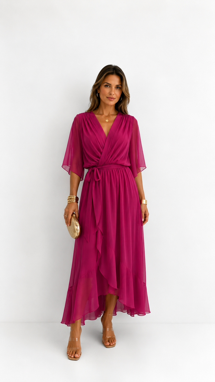 Camie | Elegant Floral Print Maxi Dress