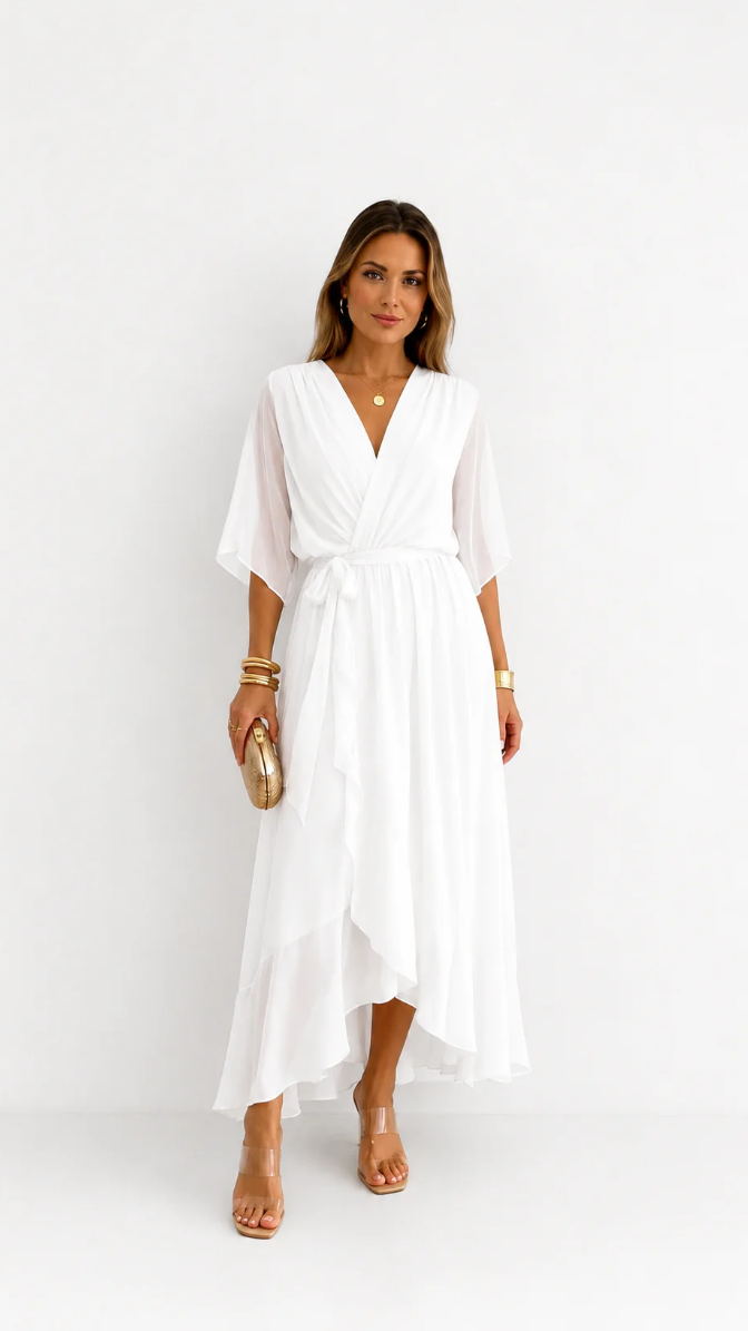 Camie | Elegant Floral Print Maxi Dress