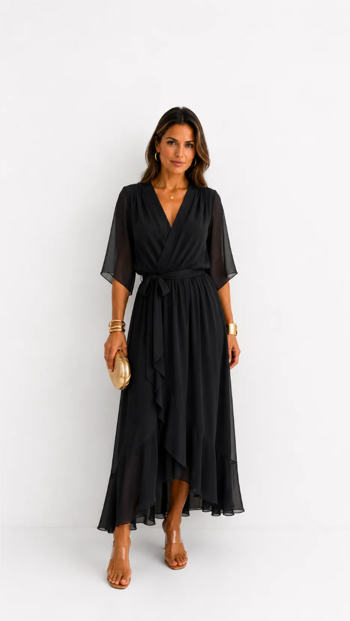 Camie | Elegant Floral Print Maxi Dress